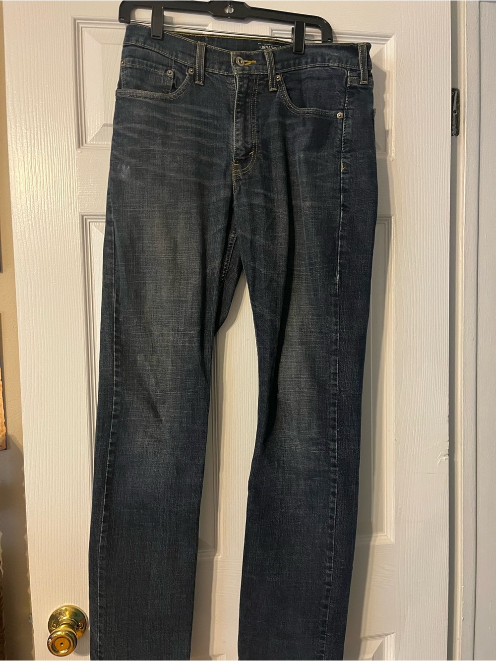 Signature by Levi Strauss Men's Straight Jeans in Dark Indigo 32x34